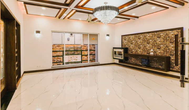 Hall False Ceiling - Rozy Ruhi Home Green Interior, Rajarhat Kolkata